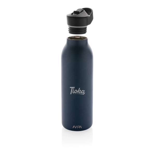 Carica l&#39;immagine nel visualizzatore di Gallery, borracce personalizzate in acciaio inossidabile riciclato, polipropilene riciclato colore blu-navy_blu 121715525 DET09
