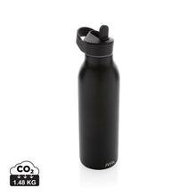 Carica l&#39;immagine nel visualizzatore di Gallery, borracce personalizzate in acciaio inossidabile riciclato, polipropilene riciclato colore nero_nero 121715525 DET01

