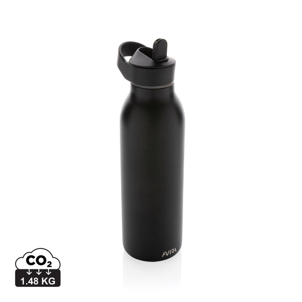 Carica l&#39;immagine nel visualizzatore di Gallery, borracce personalizzate in acciaio inossidabile riciclato, polipropilene riciclato colore nero_nero 121715525 DET09
