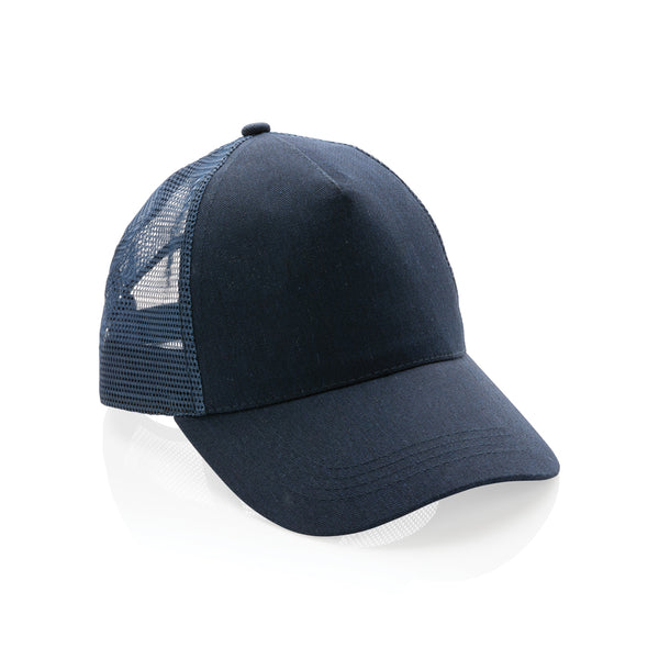 cappellini personalizzati in cotone riciclato, rpet colore blu-navy_blu 121717052 VAR03