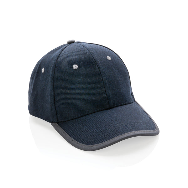 cappellini personalizzati in cotone riciclato, rpet colore blu-navy_blu 121717053 VAR04