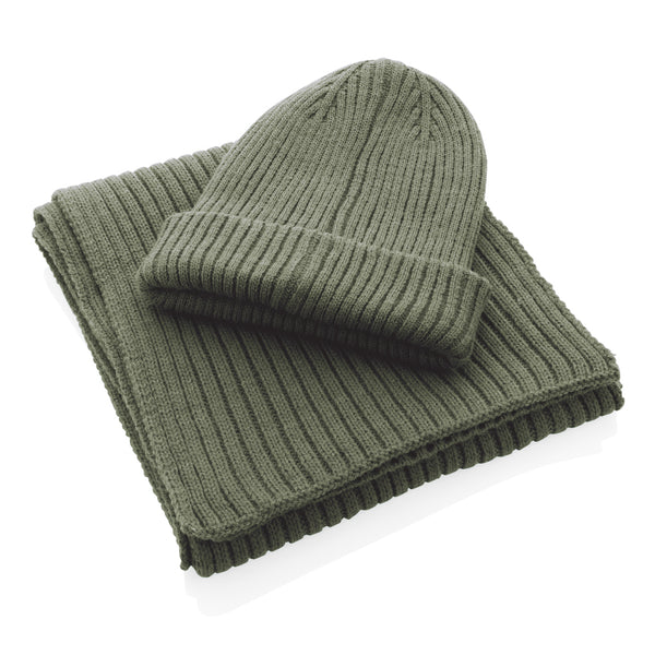 Carica l'immagine nel visualizzatore di Gallery, sciarpe e guanti personalizzate in acrilico colore verde_verde 121717061 DET08
