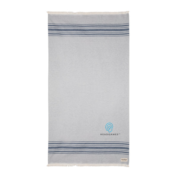 Carica l'immagine nel visualizzatore di Gallery, teli mare personalizzati in cotone, cotone riciclato colore blu-navy_blu 121717096 DET08
