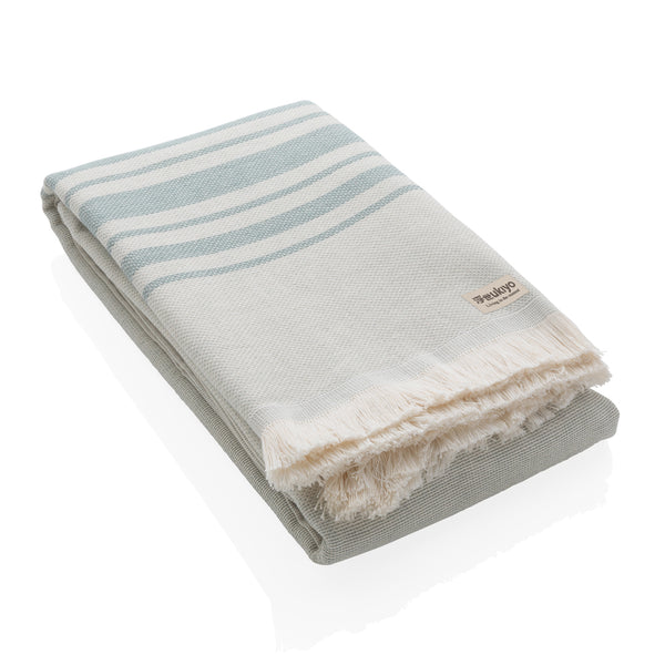 teli mare promozionali in cotone, cotone riciclato colore verde_verde 121717096 VAR05
