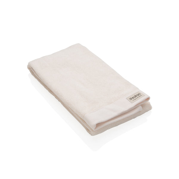 asciugamani da personalizzare in cotone, cotone riciclato colore bianco_bianco 121717098 VAR03