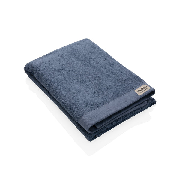 asciugamani personalizzati in cotone, cotone riciclato colore blu_blu 121717099 VAR04