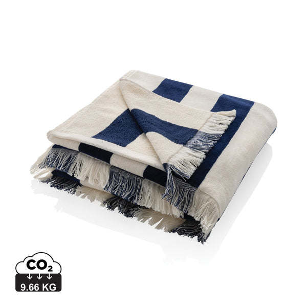 Carica l&#39;immagine nel visualizzatore di Gallery, teli mare personalizzati in cotone riciclato, cotone colore blu-navy_blu 121717100 DET09
