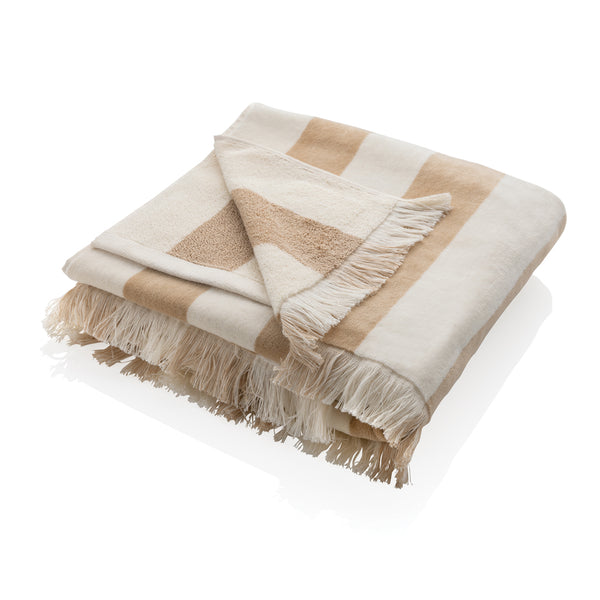 teli mare pubblicitari in cotone riciclato, cotone colore marrone_marrone 121717100 VAR04