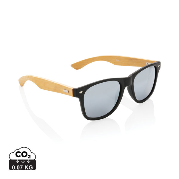 Carica l'immagine nel visualizzatore di Gallery, occhiali da sole personalizzati in rpc, fsc® bambù colore nero_nero 121717114 DET09

