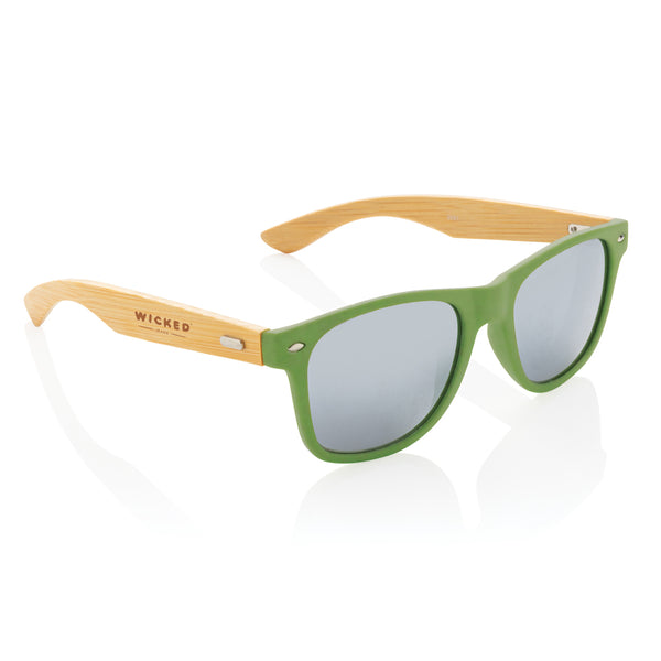 Carica l'immagine nel visualizzatore di Gallery, occhiali da sole promozionali in rpc, fsc® bambù colore verde_verde 121717114 DET07
