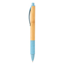 Carica l&#39;immagine nel visualizzatore di Gallery, penne ecologiche personalizzate in bambù, paglia di grano colore blu_blu 121732770 DET03
