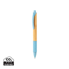 Carica l&#39;immagine nel visualizzatore di Gallery, penne ecologiche personalizzate in bambù, paglia di grano colore blu_blu 121732770 DET01

