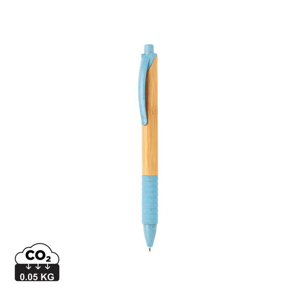 Carica l&#39;immagine nel visualizzatore di Gallery, penne ecologiche personalizzate in bambù, paglia di grano colore blu_blu 121732770 DET07
