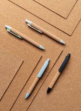 Carica l&#39;immagine nel visualizzatore di Gallery, penne ecologiche personalizzate in sughero, paglia di grano colore blu_blu 121732815 DET08
