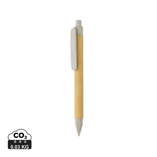 Carica l&#39;immagine nel visualizzatore di Gallery, penne ecologiche da personalizzare in carta, paglia di grano colore off-white_bianco 121732828 DET07
