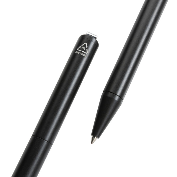 Carica l&#39;immagine nel visualizzatore di Gallery, biro personalizzate in lega di alluminio riciclato, abs riciclato colore nero_nero 121732839 DET08
