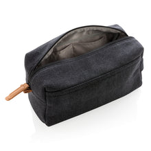 Carica l'immagine nel visualizzatore di Gallery, pochette e beauty case personalizzate in canapa, pu colore nero_nero 121742021 DET06
