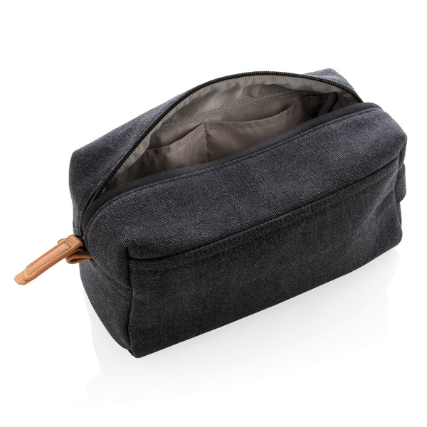 Carica l'immagine nel visualizzatore di Gallery, pochette e beauty case personalizzate in canapa, pu colore nero_nero 121742021 DET09
