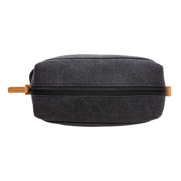Carica l'immagine nel visualizzatore di Gallery, pochette e beauty case personalizzate in canapa, pu colore nero_nero 121742021 DET09
