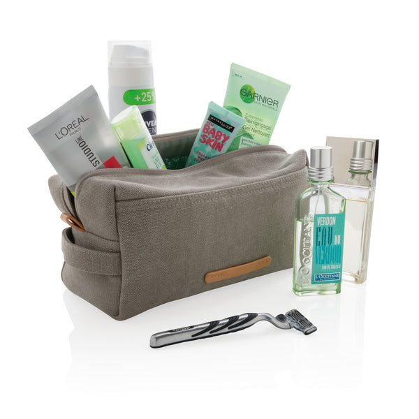 Carica l'immagine nel visualizzatore di Gallery, pochette e beauty case personalizzate in canapa, pu colore grigio_grigio 121742021 DET09
