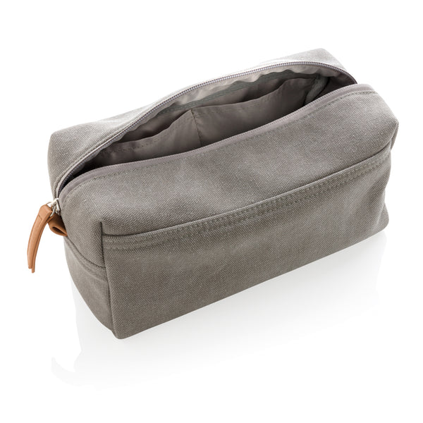 Carica l'immagine nel visualizzatore di Gallery, pochette e beauty case personalizzate in canapa, pu colore grigio_grigio 121742021 DET09
