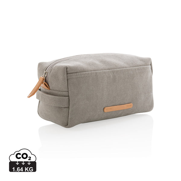 Carica l'immagine nel visualizzatore di Gallery, pochette e beauty case personalizzate in canapa, pu colore grigio_grigio 121742021 DET09
