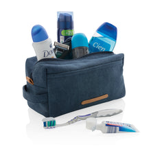 Carica l'immagine nel visualizzatore di Gallery, pochette e beauty case personalizzate in canapa, pu colore blu_blu 121742021 DET03
