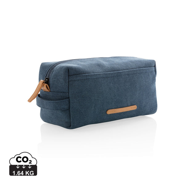 Carica l'immagine nel visualizzatore di Gallery, pochette e beauty case personalizzate in canapa, pu colore blu_blu 121742021 DET09
