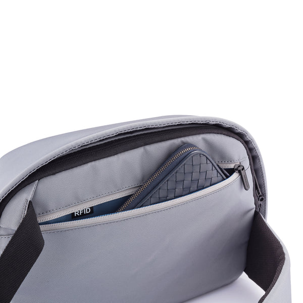 Carica l&#39;immagine nel visualizzatore di Gallery, zaini porta PC e da lavoro da personalizzare in rpet, pu colore grigio_grigio 121742295 DET09
