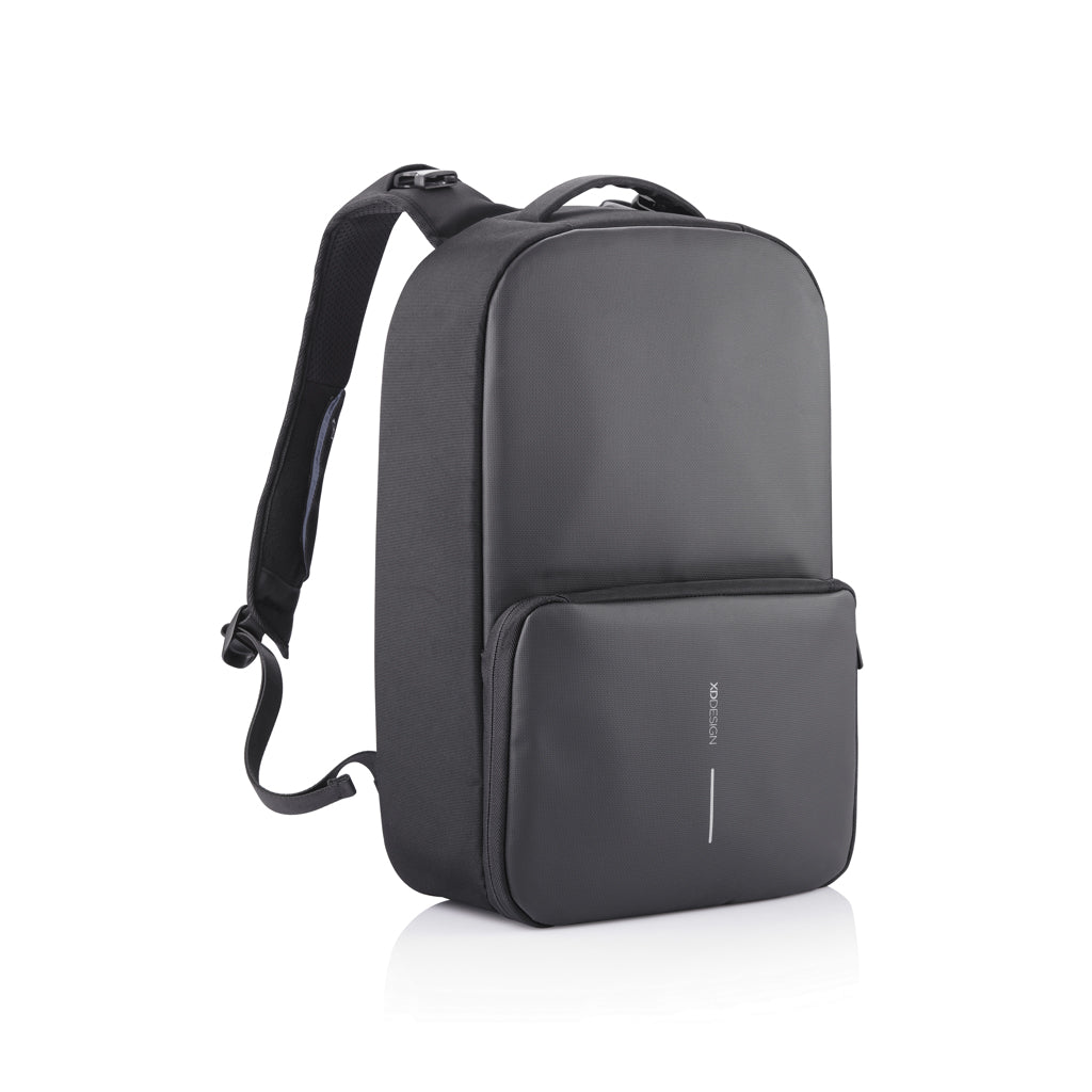 zaini porta PC personalizzati in rpet, pu colore nero_nero 121742297 VAR01