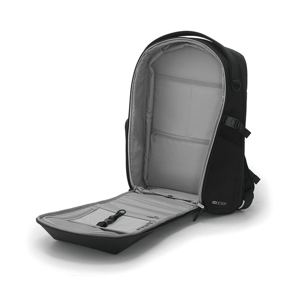 Carica l&#39;immagine nel visualizzatore di Gallery, zaini porta PC e da lavoro personalizzati in rpet, pu colore nero_nero 121742310 DET09
