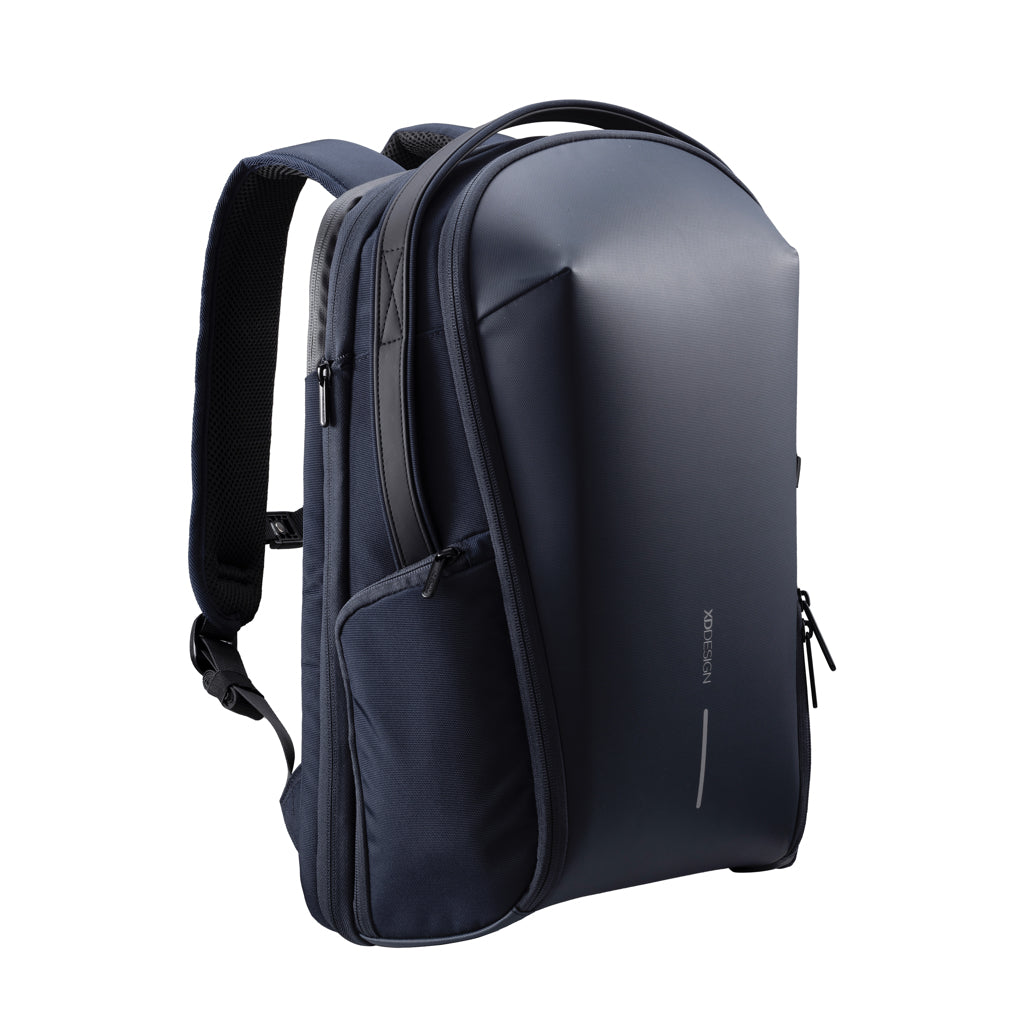zaini porta PC personalizzati in rpet, pu colore blu-navy_blu 121742310 VAR03