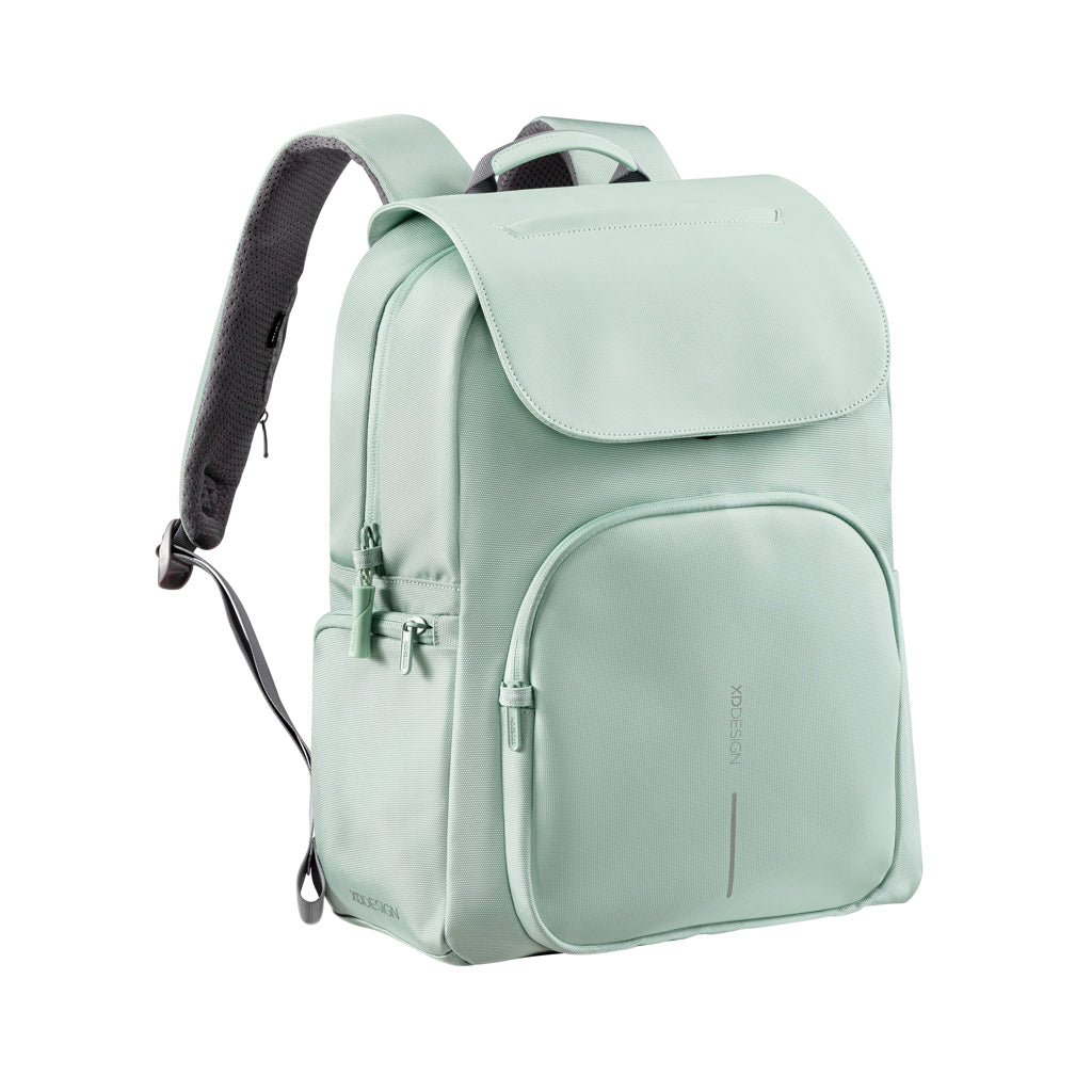 zaini porta PC promozionali in rpet, pu colore menta_verde 121742315 VAR04