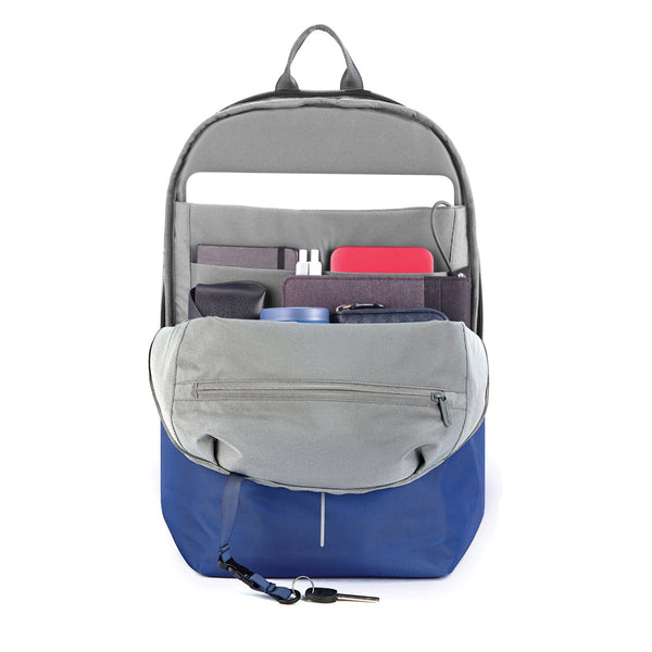 Carica l&#39;immagine nel visualizzatore di Gallery, zaini porta PC e da lavoro personalizzati in rpet, poliestere colore blu_blu 121742296 DET09
