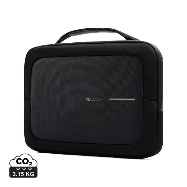 Carica l&#39;immagine nel visualizzatore di Gallery, borse porta PC e documenti personalizzate in rpet, pu colore nero_nero 121742340 DET09
