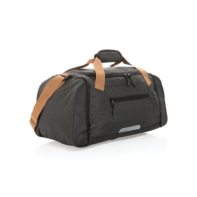 borsoni da viaggio personalizzati in rpet, rpet colore nero_nero 121742426 VAR01