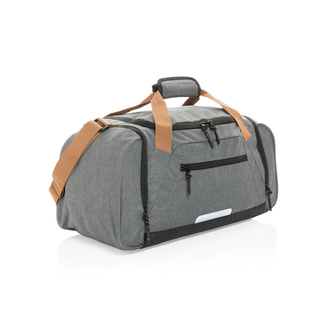 borsoni da viaggio da personalizzare in rpet, rpet colore grigio_grigio 121742426 VAR02