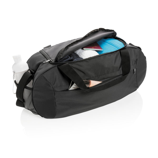 Carica l&#39;immagine nel visualizzatore di Gallery, borsoni e sacche sportive personalizzati in rpet, rpet colore nero_nero 121742431 DET09
