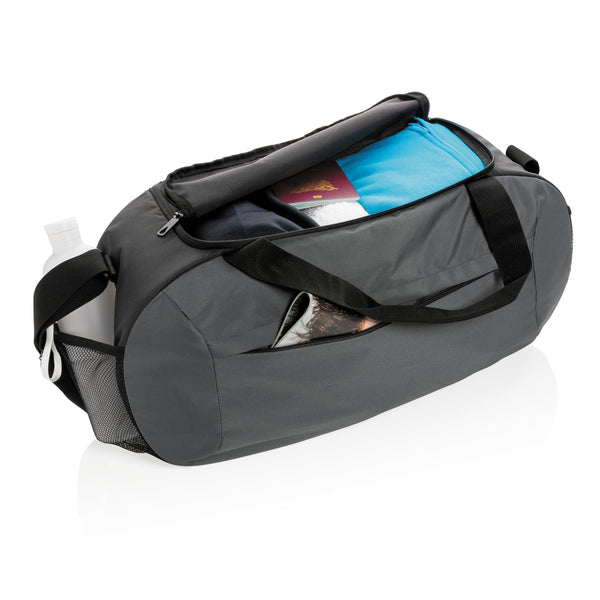 Carica l&#39;immagine nel visualizzatore di Gallery, borsoni e sacche sportive da personalizzare in rpet, rpet colore carbon-fossile_grigio 121742431 DET09
