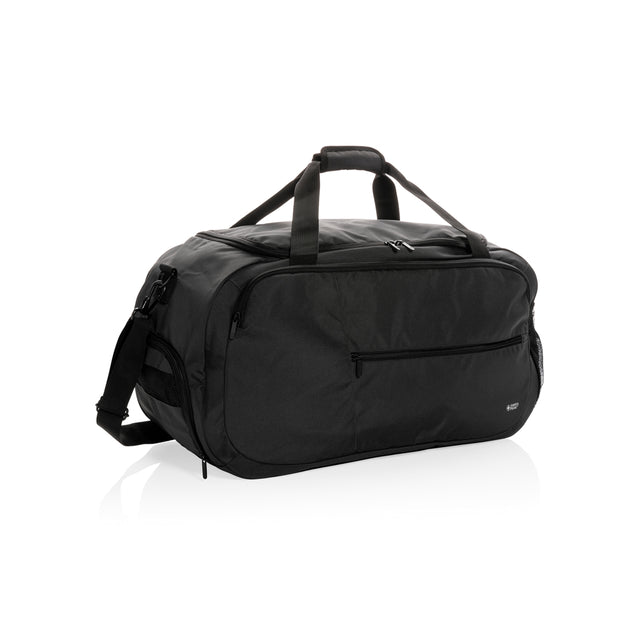 borsoni da viaggio personalizzati in rpet, rpet colore nero_nero 121742432 VAR01