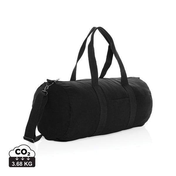 Carica l&#39;immagine nel visualizzatore di Gallery, borsoni da viaggio personalizzati in canapa riciclato colore nero_nero 121742436 DET07
