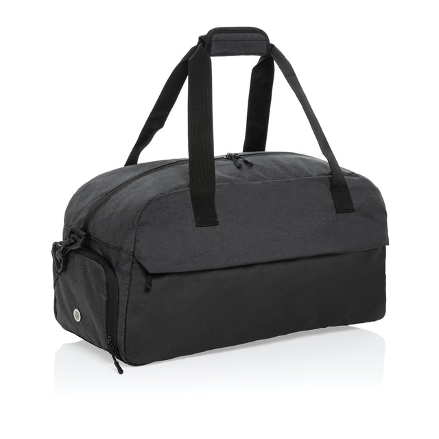 borsoni da viaggio personalizzati in rpet, rpet colore nero_nero 121742437 VAR01