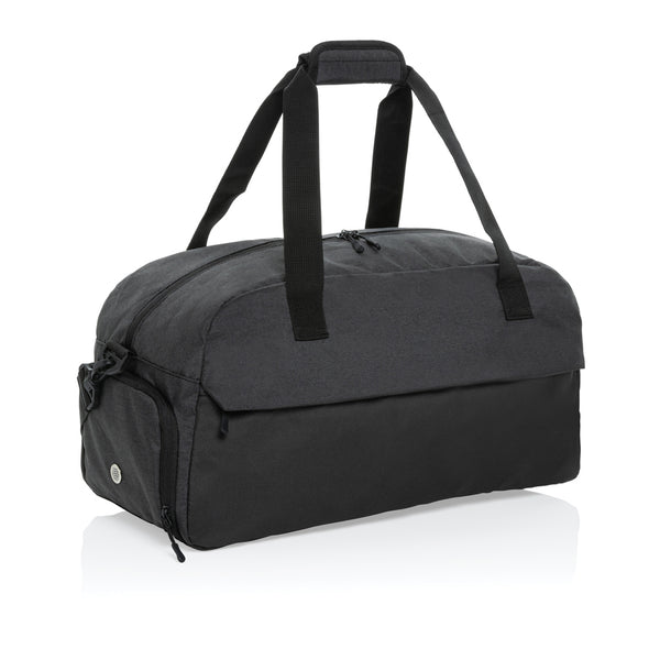 borsoni da viaggio personalizzati in rpet, rpet colore nero_nero 121742437 VAR01