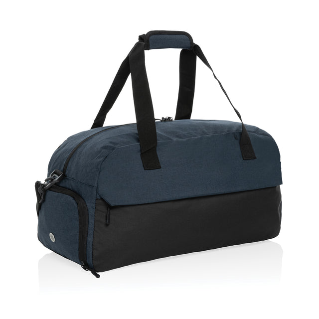 borsoni da viaggio personalizzati in rpet, rpet colore blu_blu 121742437 VAR04
