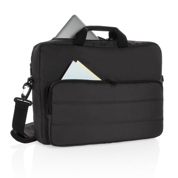 Carica l&#39;immagine nel visualizzatore di Gallery, borse porta PC e documenti personalizzate in rpet, pu colore nero_nero 121744721 DET09
