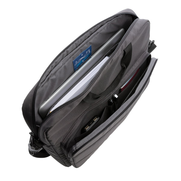 Carica l&#39;immagine nel visualizzatore di Gallery, borse porta PC e documenti personalizzate in rpet, pu colore nero_nero 121744721 DET09
