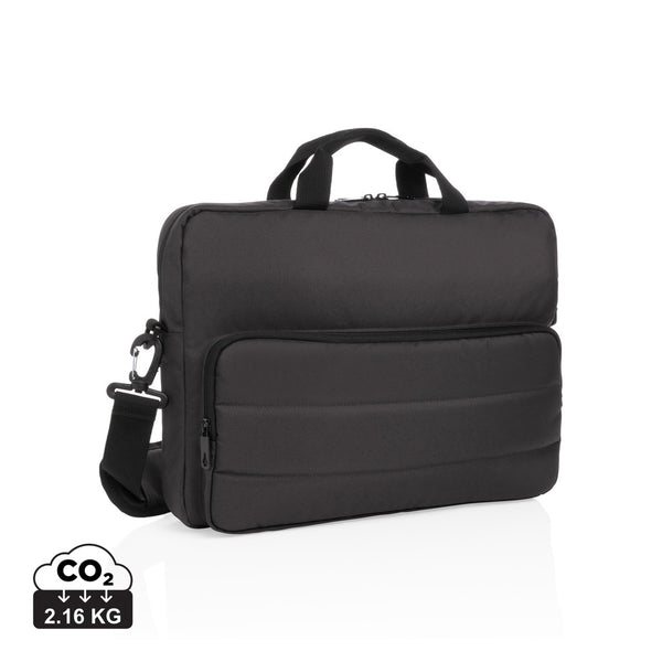 Carica l&#39;immagine nel visualizzatore di Gallery, borse porta PC e documenti personalizzate in rpet, pu colore nero_nero 121744721 DET09
