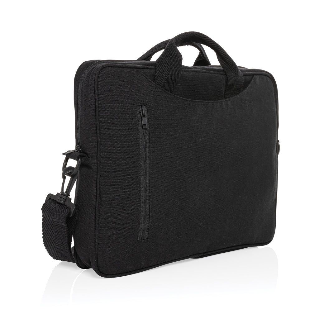 borse porta PC e documenti personalizzate in cotone riciclato colore nero_nero 121744928 VAR01