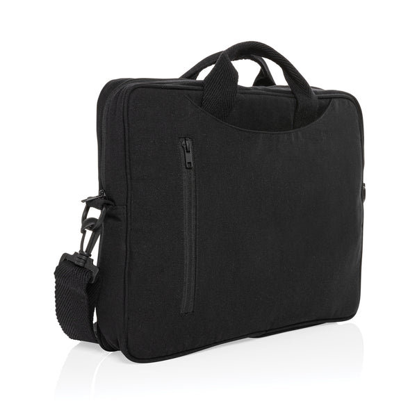 borse porta PC e documenti personalizzate in cotone riciclato colore nero_nero 121744928 VAR01