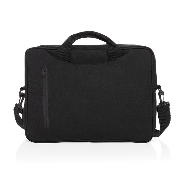 Carica l&#39;immagine nel visualizzatore di Gallery, borse porta PC e documenti personalizzate in cotone riciclato colore nero_nero 121744928 DET07
